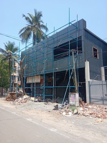 ACP elevation project for a commercial showroom building in Chennai