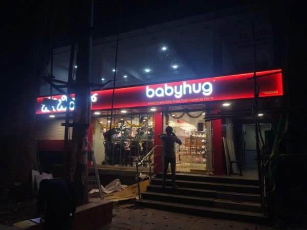 Illuminated LED letter board project for a retail showroom in Chennai
